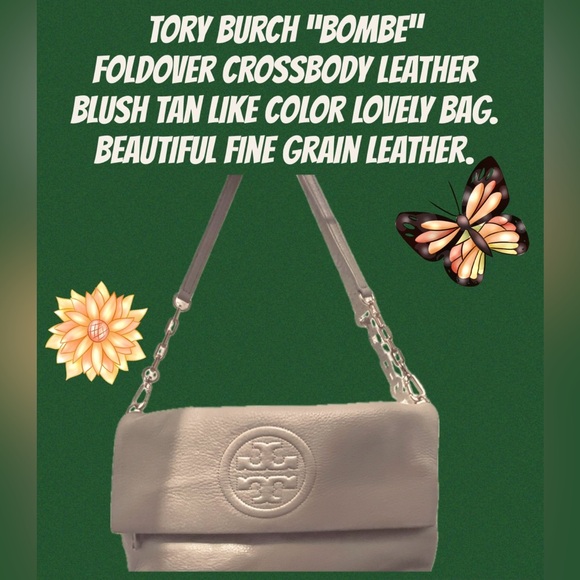 Tory Burch Bags Tory Burch Bombe Foldover Crossbody Leather Blush